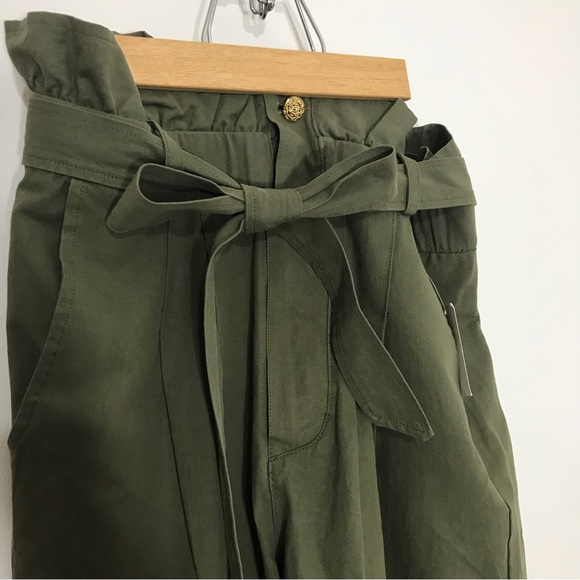 Avec Les Filles Green Cotton Pants - Picture 4 of 13